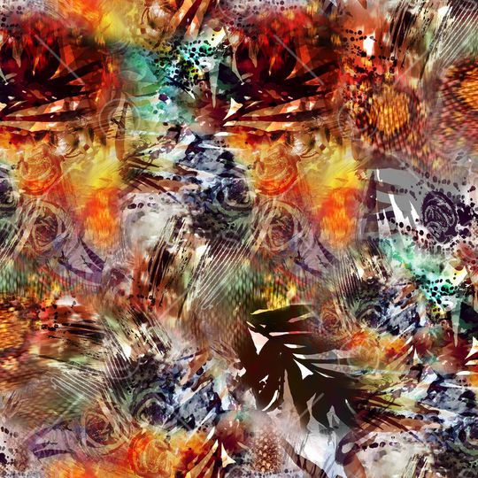 数码 蛇纹 花  服装 花卉 花朵 拼贴印花华亿平台图片