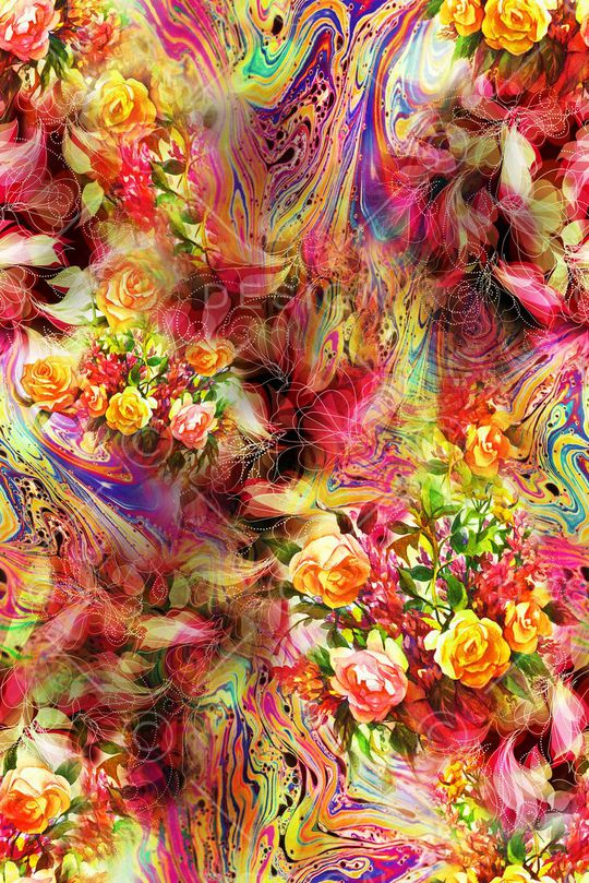 花卉 服装 花朵 鲜花 抽象 朦胧 印花华亿平台图片