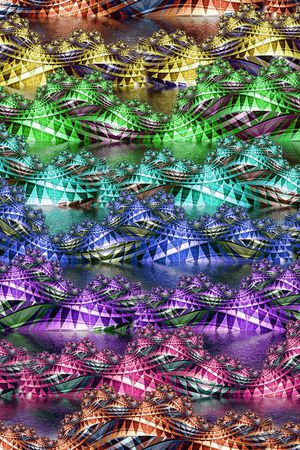 几何 花  圆锥 纹路 七彩 梦幻印花华亿平台图片