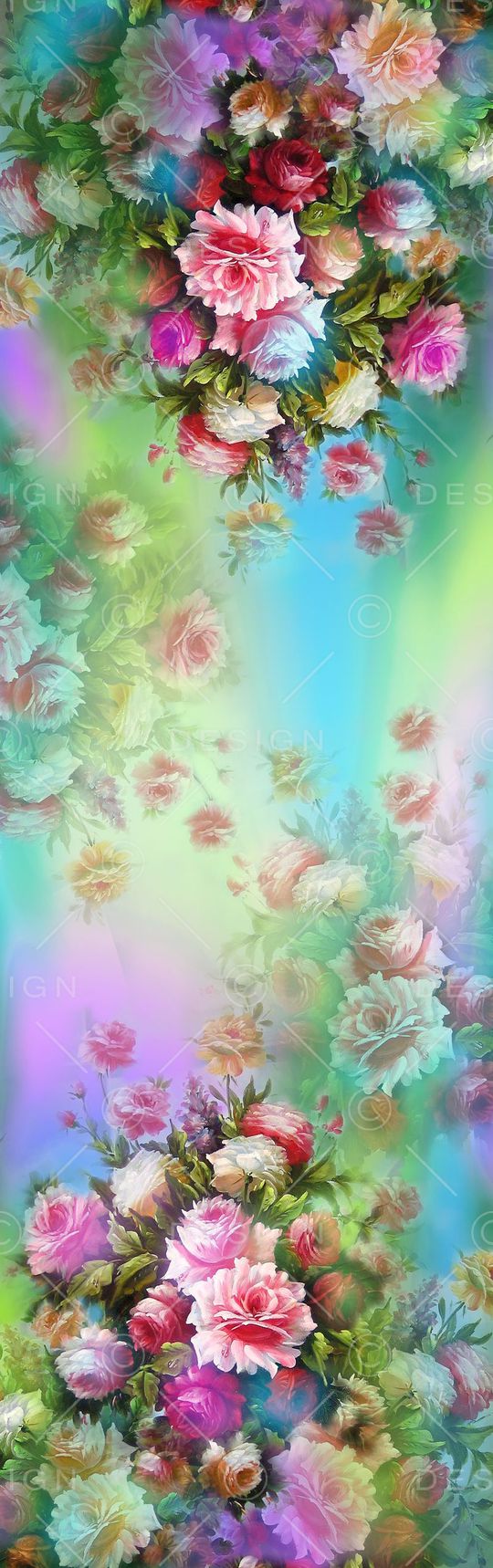 长巾 定位花 花卉 花朵 鲜花 印花华亿平台图片