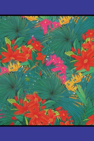 花卉 方巾 花朵 蓝色 印花华亿平台图片