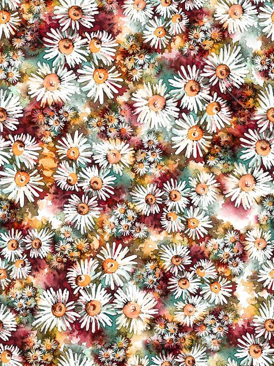 小雏菊 菊花 花卉 花朵 服装 印花华亿平台图片