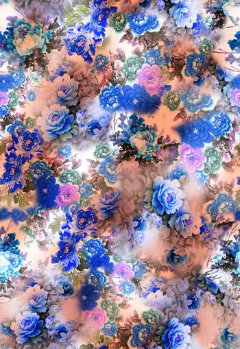 247284-多彩国画水墨花卉花朵组合