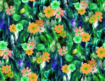 247477-数码椰树叶花朵