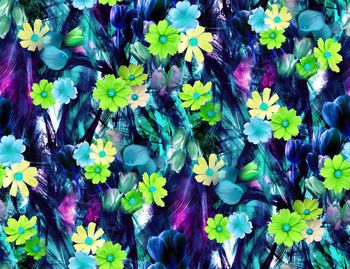 247478-数码椰树叶花朵