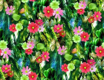 247482-数码椰树叶花朵