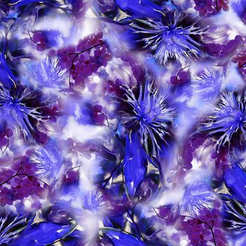 247502-数码抽象油画花朵