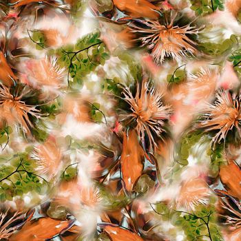 247504-数码抽象油画花朵