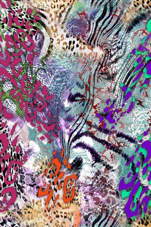 动物纹印花华亿平台图片