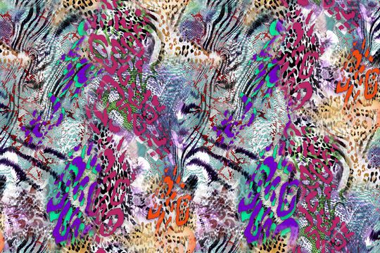 动物纹印花华亿平台图片