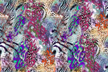 动物纹印花华亿平台图片