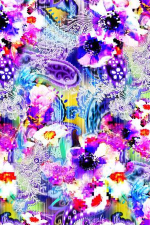 数码 蕾丝 琵琶 花朵 鲜花 腰果花 佩斯利印花华亿平台图片