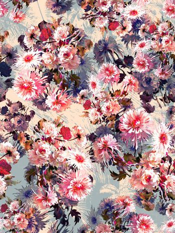 248217-油画效果花卉花朵