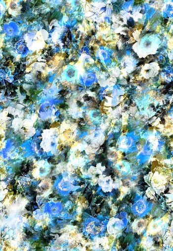 248292-油画水墨水彩朦胧效果花卉花朵组合