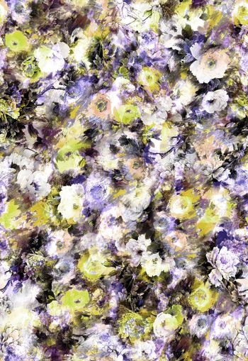 248294-油画水墨水彩朦胧效果花卉花朵组合