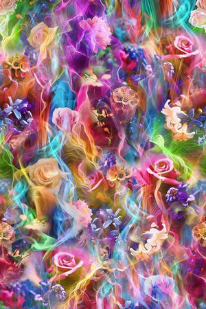 朦胧 彩色 七彩 梦幻 烟雾  数码 服装印花华亿平台图片