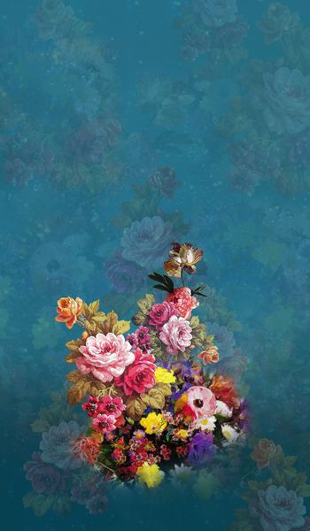 花卉印花华亿平台图片