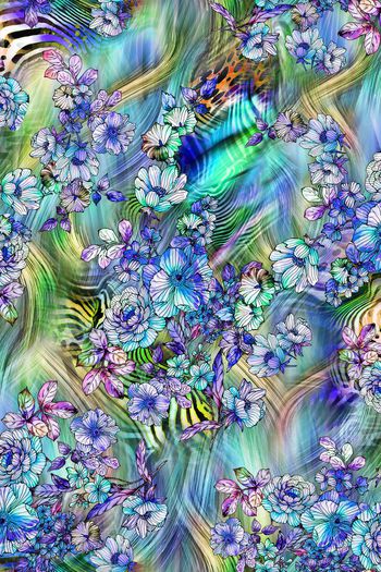 248418-数码动物毛纹理大花朵