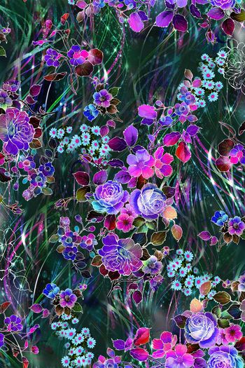 248467-数码多彩底纹流行线条花朵