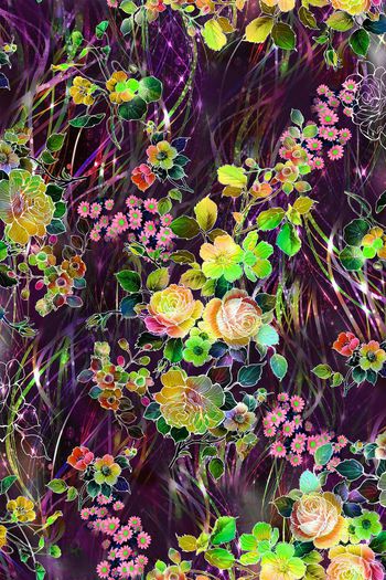 248469-数码多彩底纹流行线条花朵