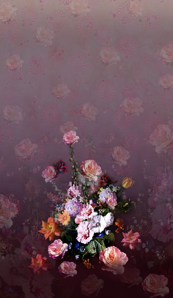 定位花 鲜花 花朵 花卉 服装 油画印花华亿平台图片