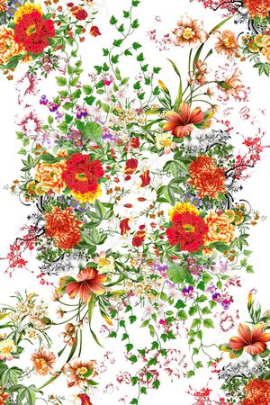 花卉 花朵 小花 大花 白色 服装 印花华亿平台图片