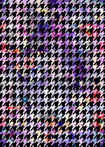 248782-时尚大牌风花卉几何千鸟格