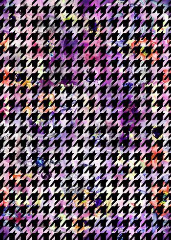 248783-时尚大牌风花卉几何千鸟格