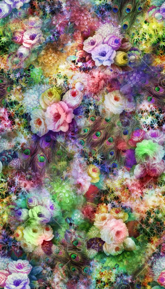 羽毛 星光 花卉 花朵 鲜花 立体 数码 服装印花华亿平台图片