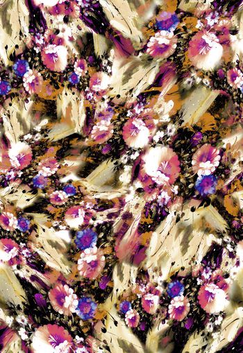 249007-多彩油画花卉花朵组合