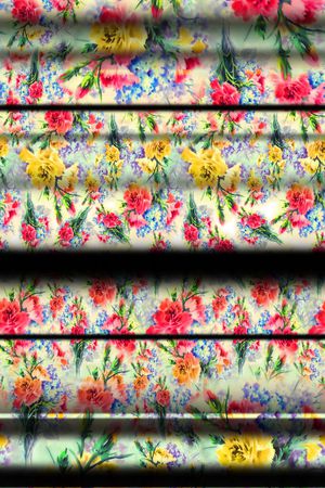 定位花 花卉 花朵 条纹 效果印花华亿平台图片