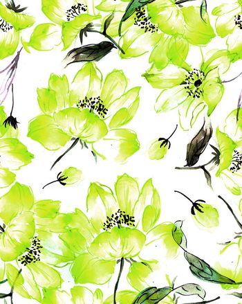 249167-中国风彩色水彩墨点印花华亿平台