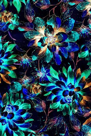 黑底印花华亿平台图片