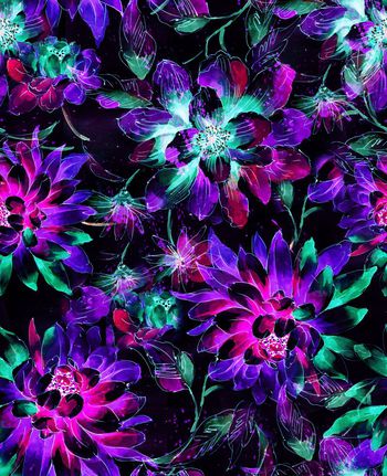 249194-中国传统水彩花卉纹样华亿平台印花