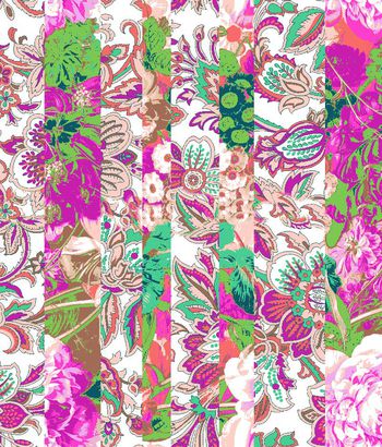 249260-WT073B条纹花卉绚丽色彩印花花