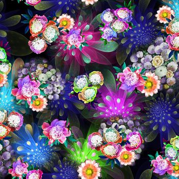 249289-数码时尚流行炫彩大花底纹大花朵太阳