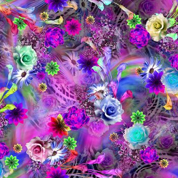 249296-数码时尚流行多彩底纹大花朵