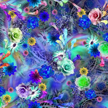 249297-数码时尚流行多彩底纹大花朵