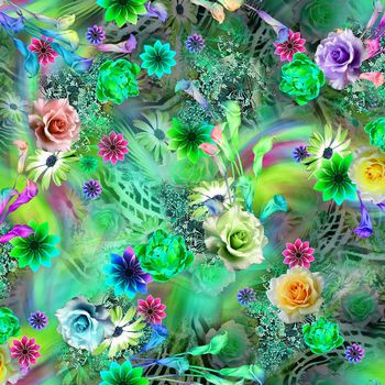 249298-数码时尚流行多彩底纹大花朵