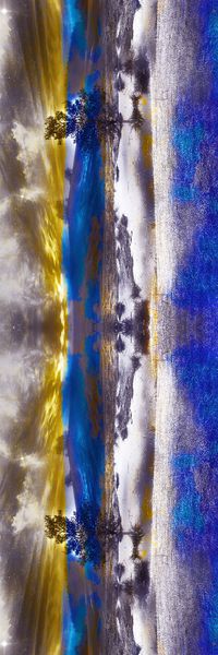 写实 风景 水彩 长巾 丝巾 印花华亿平台图片