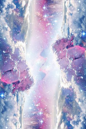 云海 星空 梦幻 神奇 星空 浩瀚 宇宙印花华亿平台图片