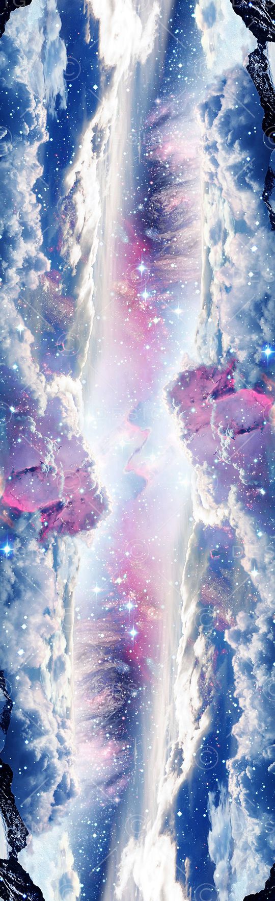 云海 星空 梦幻 神奇 星空 浩瀚 宇宙印花华亿平台图片