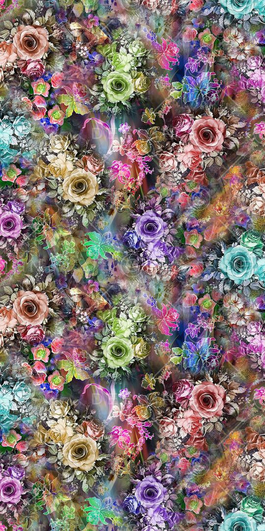 数码 流行 炫彩 底纹 时尚 花朵 线条 花  花卉印花华亿平台图片