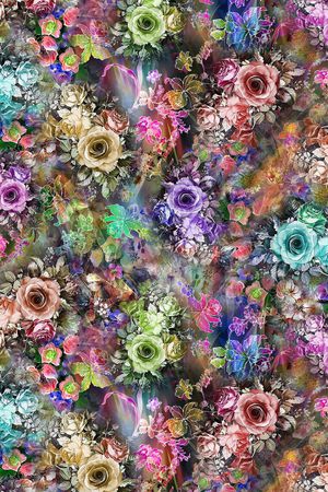 数码 流行 炫彩 底纹 时尚 花朵 线条 花  花卉印花华亿平台图片