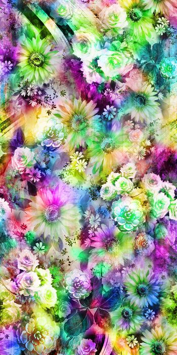 249492-数码时尚流行多彩大花牡丹花太阳花