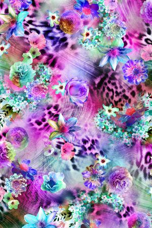 花卉印花华亿平台图片