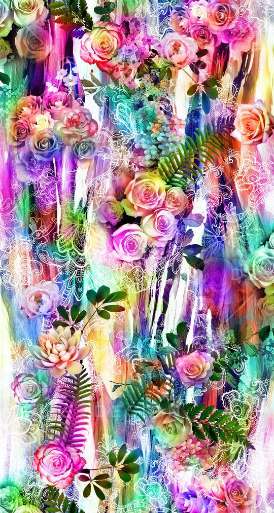 数码 服装 花卉 线条 花卉 牡丹花 绿叶 印花华亿平台图片