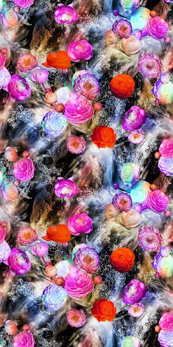 249602-数码服装花多彩底纹线条花大花朵