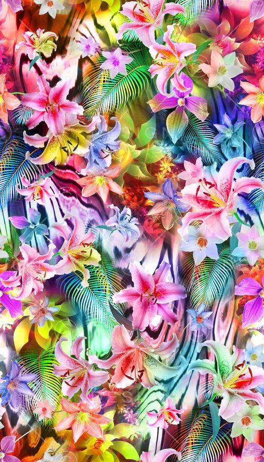 花朵 百合 粉色 花卉 真花  真实 梦幻底 印花华亿平台图片