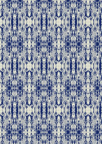 民族风 复古 部落风 蜡染 印花 人物 对称 印花华亿平台图片